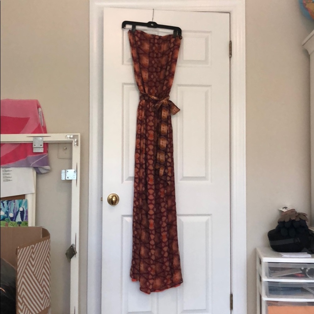 Alexis Strapless Printed Maxi Dress
